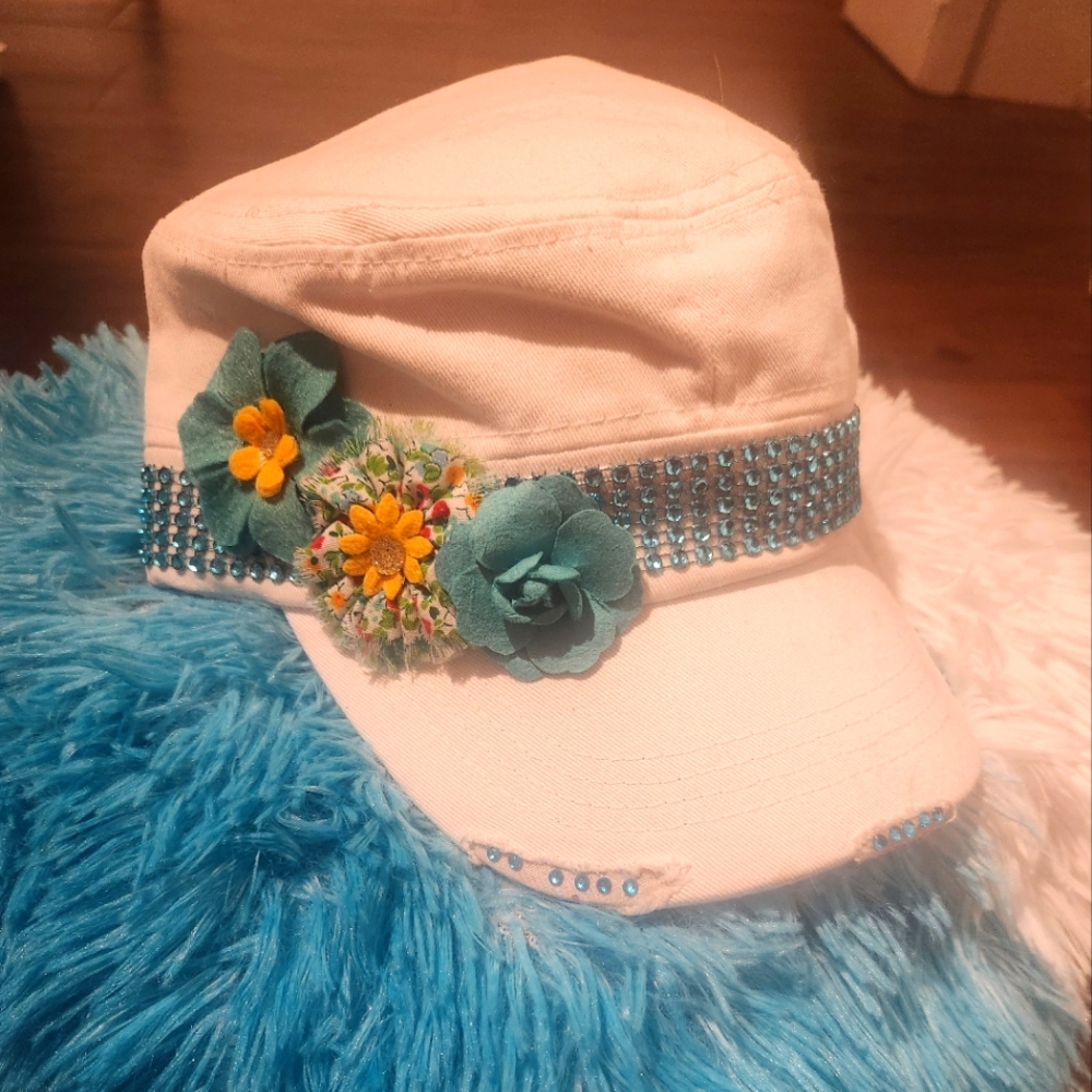Turquoise accent hat